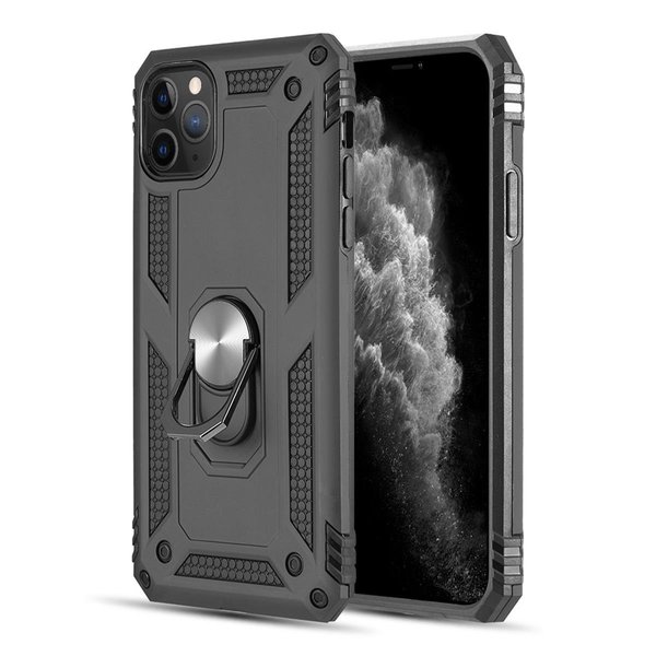 Dream Wireless Dream Wireless TCAIP1267-0036-BK 6.7 in. Rubberized Hybrid Protective Case with Shock Absorption & Built-In Rotatable Ring Stand for iphone 12 Pro Max; Black TCAIP1267-0036-BK